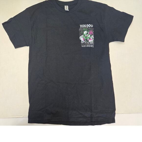 NWOT VOODOO  DOLL | NOLA | New Orleans T-Shirt Mens Size Medium| 2 Sides Black - Picture 2 of 6
